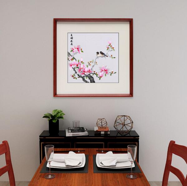 餐廳掛幅“吉祥花”，滿枝開滿花，好看又大氣，轉運又旺家