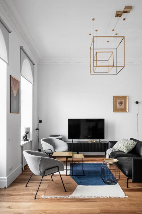 80平方兩居室裝修案例,黑白配+金屬點綴,簡約高階 80平方兩居室裝修案例,黑白配+金屬點綴,簡約高階