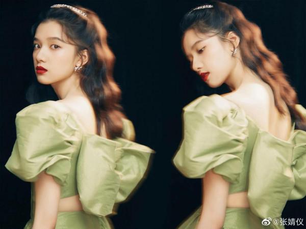 張婧儀最新綠色公主長裙 張婧儀最新綠色公主長裙
