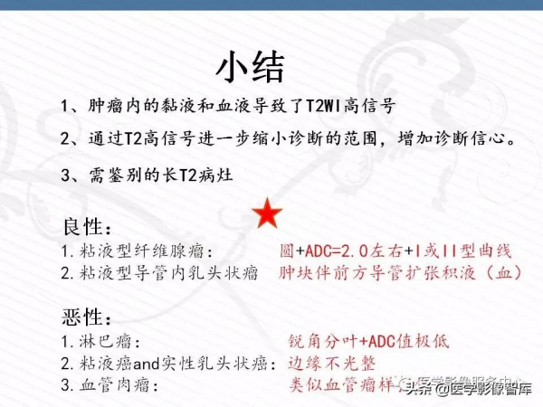 乳腺T2WI高訊號腫瘤病變的診斷思路 乳腺T2WI高訊號腫瘤病變的診斷思路