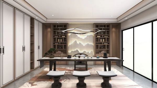 「魯班裝飾」華夏御府御璟206㎡新中式風格，打造質感生活