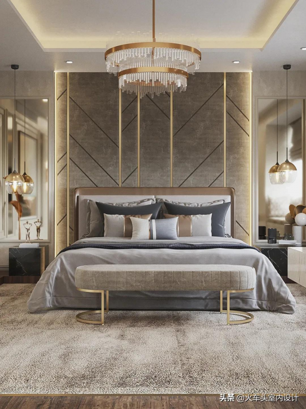 這些輕奢系臥室裝修設計真美