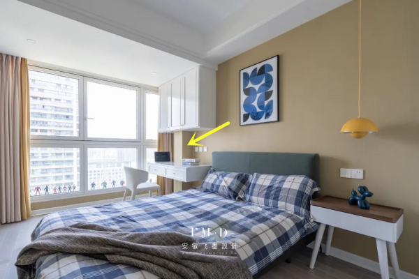 裝修就怕遇到承重柱,沒想到設計師一出手,多2張書桌,好看實用 裝修就怕遇到承重柱,沒想到設計師一出手,多2張書桌,好看實用