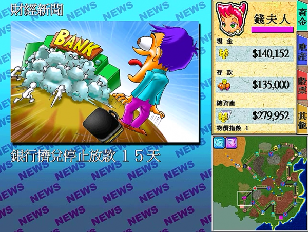 大富翁4,地圖上的大場景,人物站上去會發生什麼? 大富翁4,地圖上的大場景,人物站上去會發生什麼?