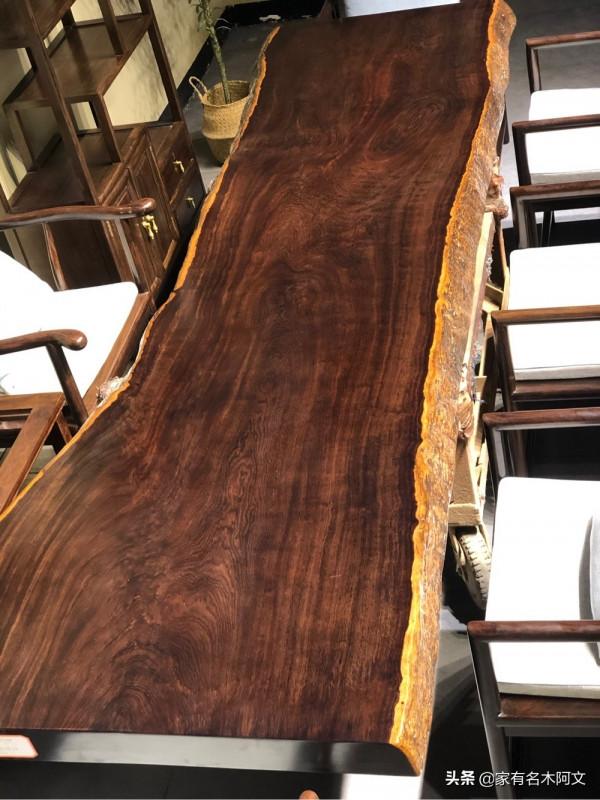 大板桌搭配：黑檀（風車木）實木大板