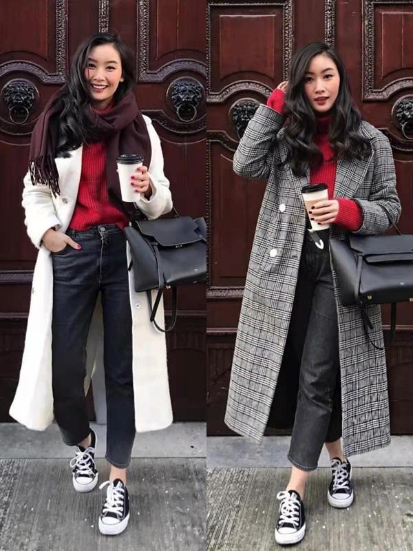 直筒褲+5雙鞋，等於小個子該有的冬季穿搭，專治個矮胯寬大腿粗