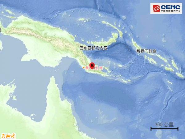 巴布亞紐幾內亞發生5.4級地震