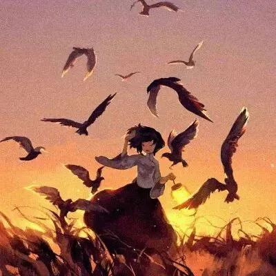 超治癒的動漫頭像｜月落星沉