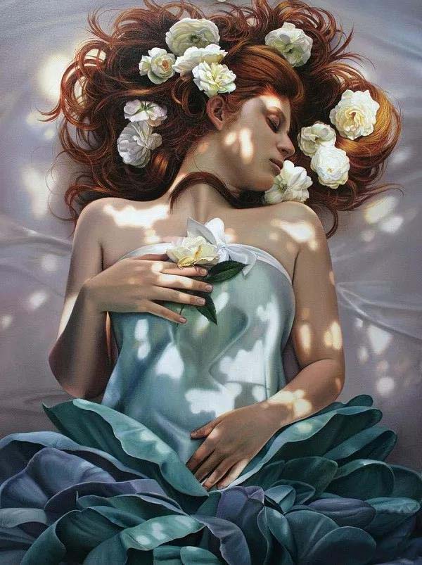 比利時藝術家 Christiane Vleugels超現實主義風格繪畫作品