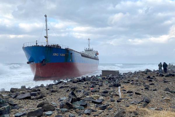 一艘中國貨輪在俄羅斯庫頁島海域擱淺 船員暫無傷亡