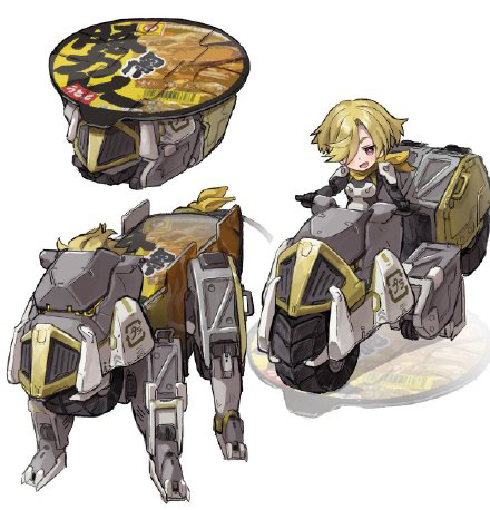 泡麵也可以變形？變形金剛樣式泡麵娘