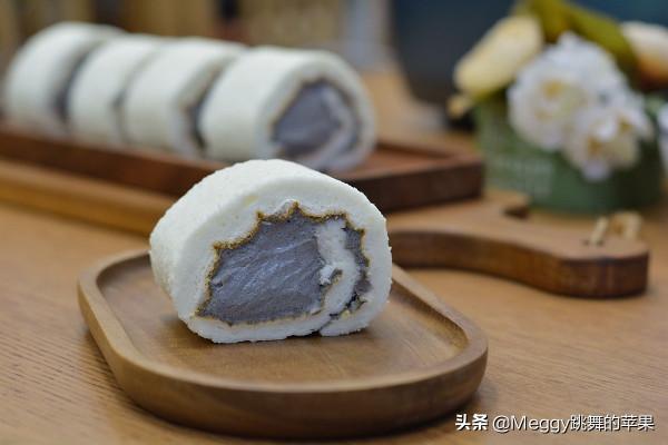 天使蛋糕卷，外皮白如雪，奶油餡口感像冰淇淋，這餡你肯定沒吃過