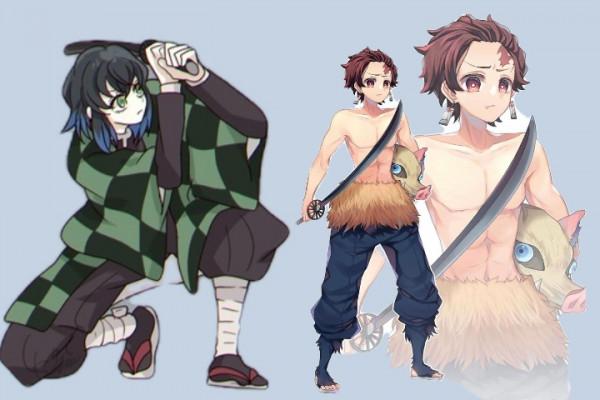 主角四人組互換衣服，禰豆子新形象太颯，建議伊之助女裝半永久