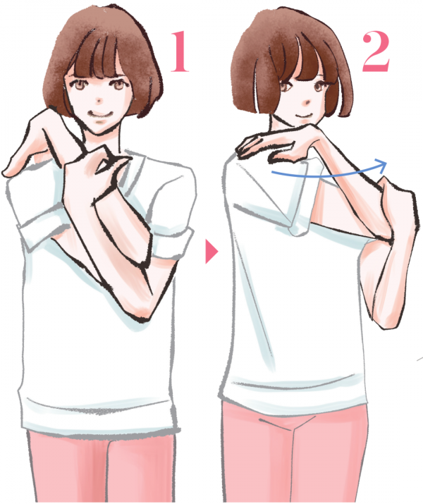 消除肩胛骨周圍的痠疼，自我養護方法