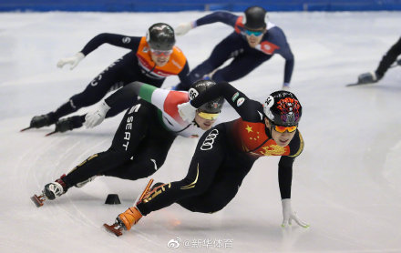 短道速滑世界盃日本站:武大靖涉險晉級500米第三輪 短道速滑世界盃日本站:武大靖涉險晉級500米第三輪