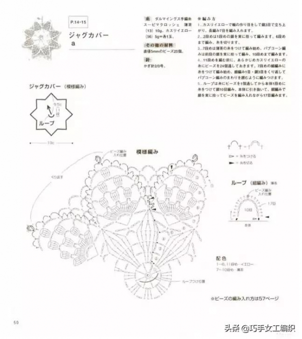 杯墊餐墊居然這麼美，幾團零碎毛線就能鉤一堆！（附圖解）
