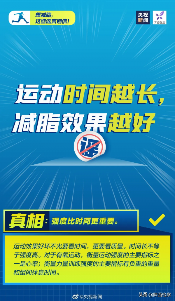 【轉發周知！#運動減肥常見謠言#】