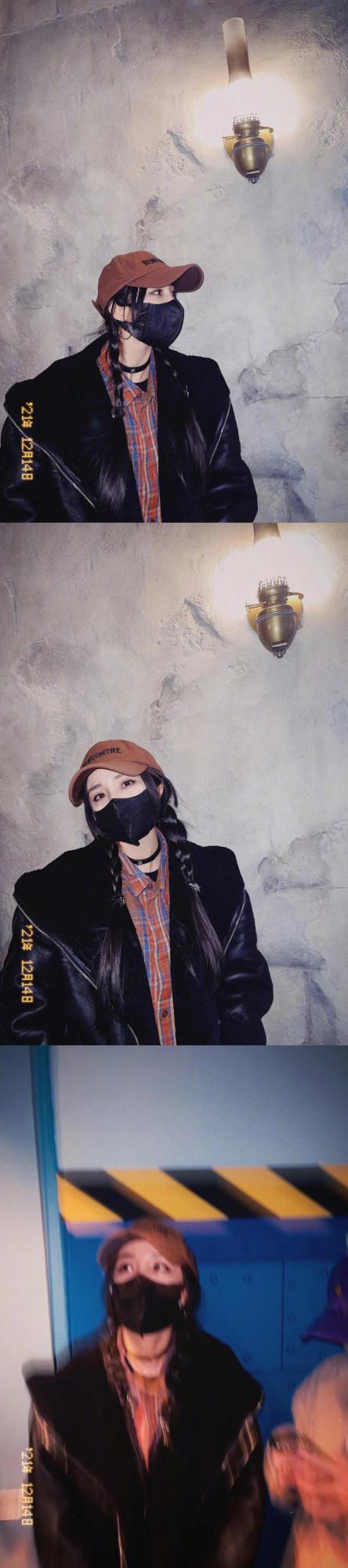 楊冪北京環球影城遊客照，私服超酷