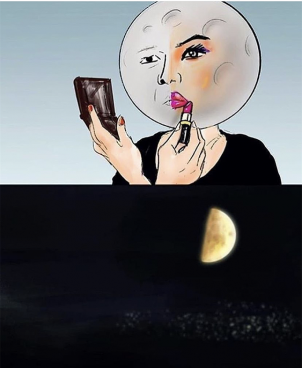 地球、月亮和太陽的故事，用二次元的方式解釋三次元的自然現象