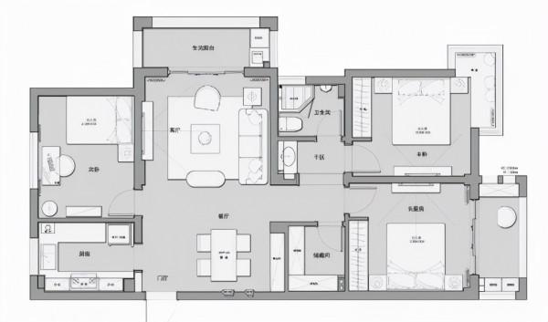 128㎡美式風格裝修,目光所及,皆是精緻與優雅 128㎡美式風格裝修,目光所及,皆是精緻與優雅