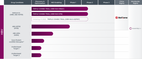 乙肝研究藥企Assembly，專注核心抑制劑，更新三款新藥開發進展