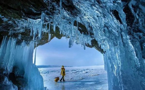 貝加爾湖藍冰絕美風景