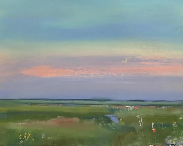 比利時女畫家伊芙&CenterDot;米勒粉彩畫中的天空之美，風景中最具情感