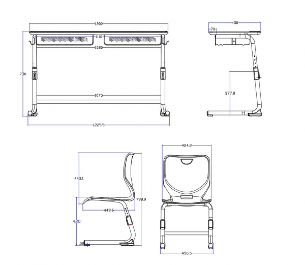 純粹凝練 取捨有度——祥聚海王星001系列課桌椅