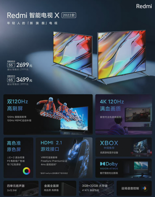 Redmi 智慧電視 X 2022 釋出,Redmi Note 11 系列更多細節曝光 Redmi 智慧電視 X 2022 釋出,Redmi Note 11 系列更多細節曝光