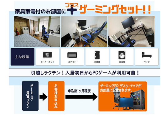 日廠推出搭載遊戲PC新租房 連租三年PC直接送