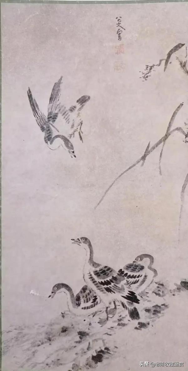 八大山人的荷塘蘆雁圖真贗再賞