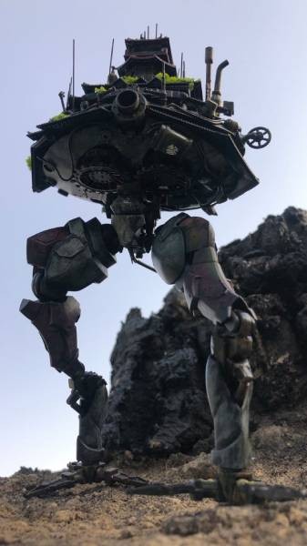 玩家打造創意鋼普拉 移動大扎姆上放古城意外和諧