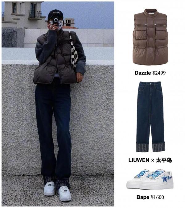 超模劉雯毫不費力的私服九宮格