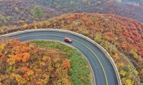 秋季京西這條路，美得如同斑斕的油畫
