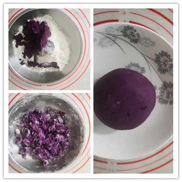 兩碗麵粉，一根紫薯，5克酵母粉，揉一揉，剪一剪，妙手生“花”