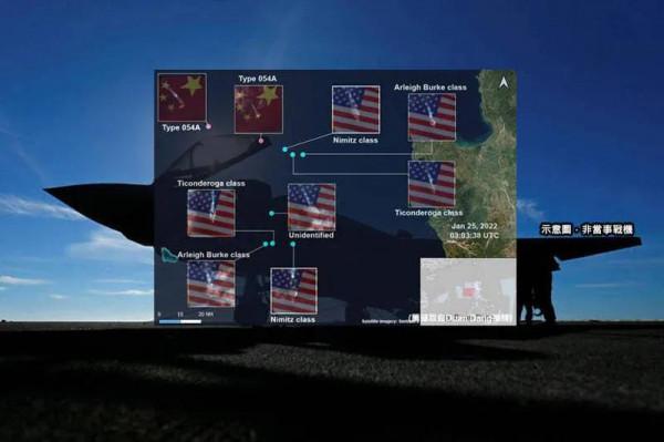 我方艦艇現身F35墜海點，為了阻止靠近，美軍在南海高空進行停駐
