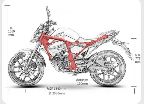 KPS150前後碟剎，15L大油箱，單缸水冷發動機，售價1萬左右