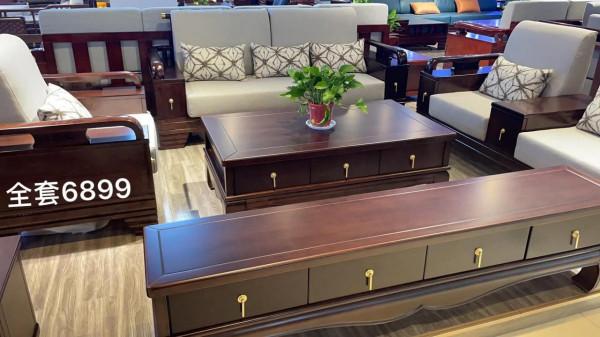 新中式實木沙發