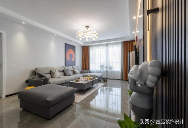 105m²現代簡約婚房，看完工效果，一眼就愛上