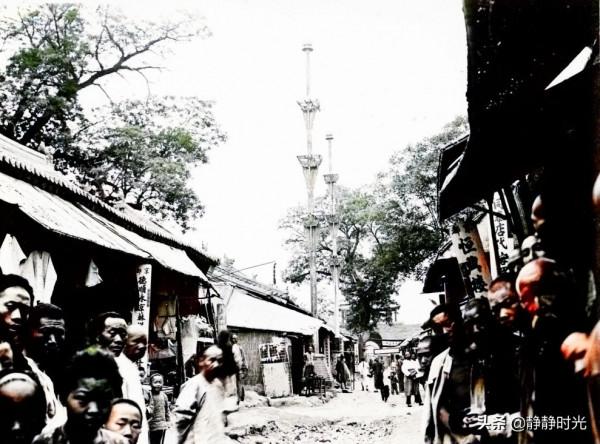 晚清老照片：兵丁穿草鞋，父子遛鳥，女子端莊美麗