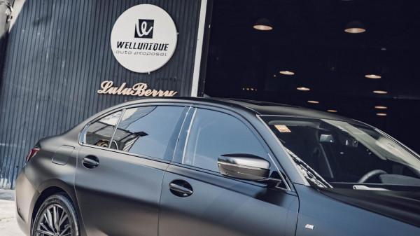 超帥低趴黑武士！寶馬3系貼TMD電光金屬黑