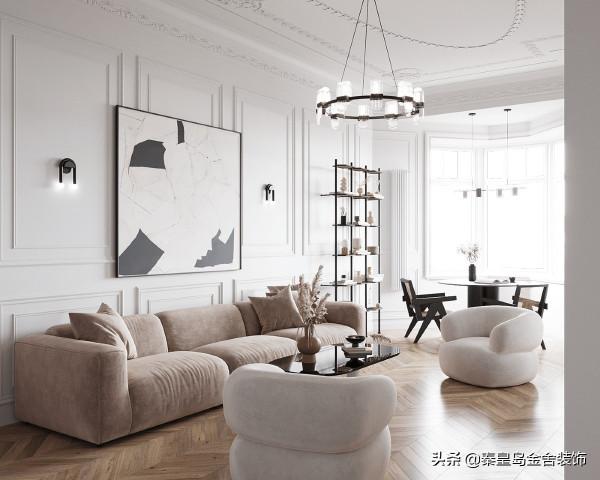 新古典主義室內拼接有鼠尾草綠和粉紅色裝飾,打造這套精緻的公寓 新古典主義室內拼接有鼠尾草綠和粉紅色裝飾,打造這套精緻的公寓