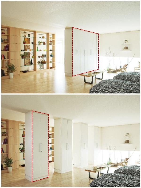 定製櫃不固定是個“心機設計”,底部隱藏滑輪到處移動,隨意分割槽 定製櫃不固定是個“心機設計”,底部隱藏滑輪到處移動,隨意分割槽