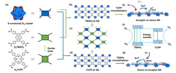 精確設計MOF奈米片中供體-受體分子的空間分佈調控光催化活性 精確設計MOF奈米片中供體-受體分子的空間分佈調控光催化活性