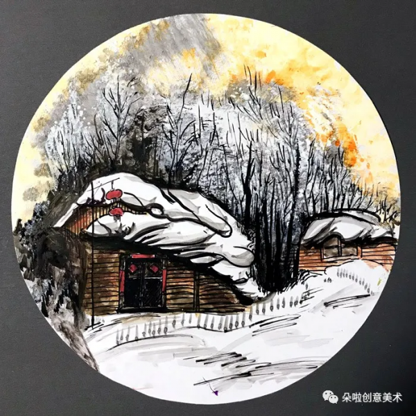範畫 | 冬天來啦！一起來畫出北國風光雪鄉之夜的美麗吧