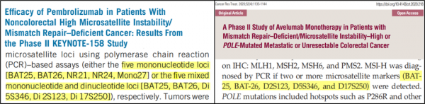 MSI檢測需聚焦主流、聚焦權威——5個位點的微衛星不穩定檢測才是主流權威