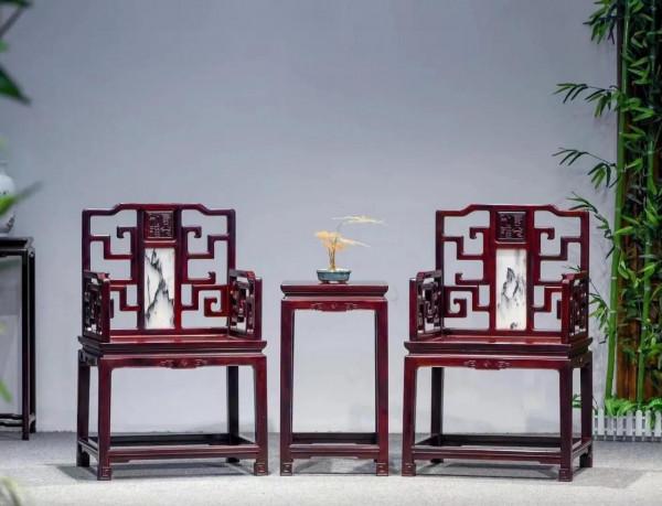 恭王府舊藏，印度小葉紫檀（檀香紫檀）太師椅