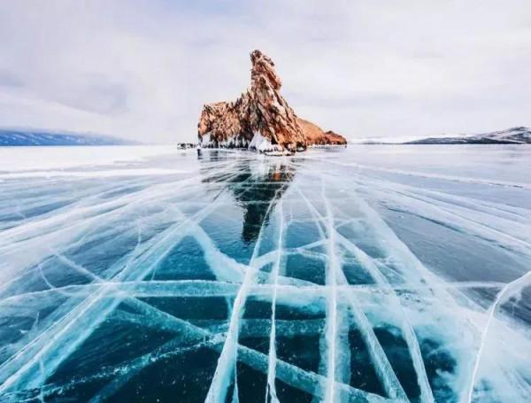 貝加爾湖藍冰絕美風景