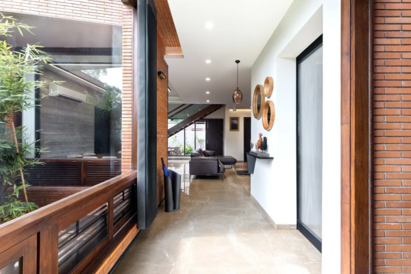 印度西杜住宅,懸浮的磚盒 印度西杜住宅,懸浮的磚盒