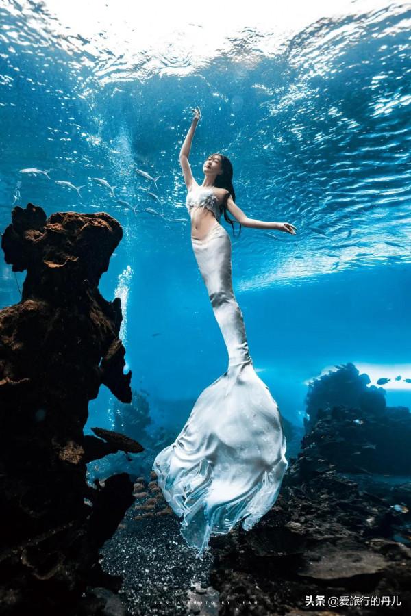 宣璐化身美人魚，優雅靈動，美麗動人